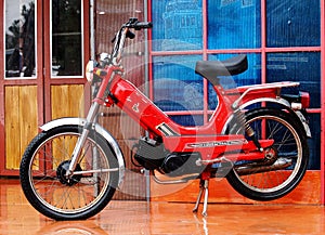 Red japan retro motorcycle