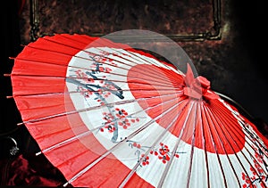 Red Japanese umbrella