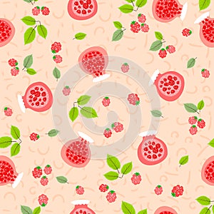 Red jars with manin jam. Children`s design. Seamless pattern. Vector illustration