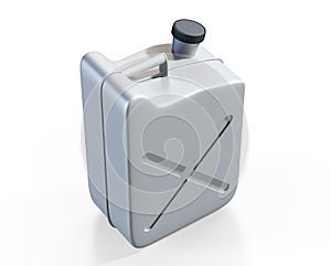Red jerrycan isolated on white background 3d render
