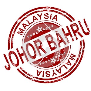 Red Johor Bahru stamp