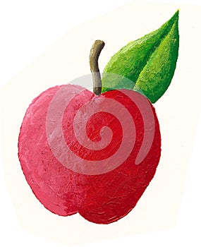 Red juicy apple photo