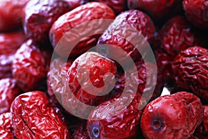 Red jujube is on a white background