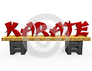 Red Karate Text