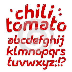 Red ketchup alphabet