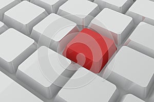 Red key on keyboard