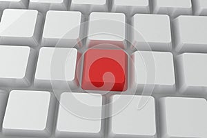 Red key on keyboard