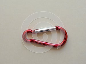 red keyring hook with copy space