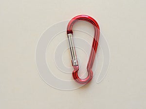 red keyring hook with copy space