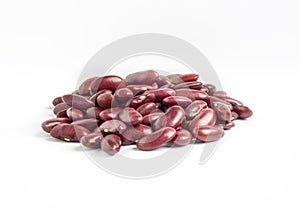 Red kidney bean or Flat lay red beans  isolated on white background