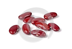 Red kidney bean isolated on white background