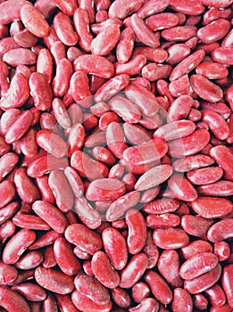 Red kidney beans common kidneybean legume pulse food rajma surkh razma lal lobia closeup image stock photo