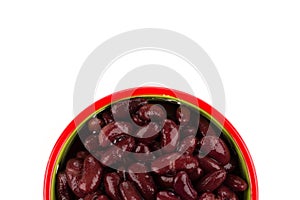 Red kidney beans in a dish