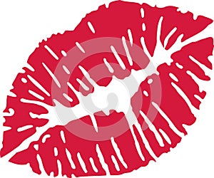 Red kiss mouth