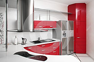 Red kitchen