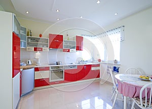 Red kitchen