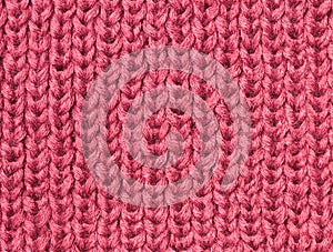 Red knitting texture