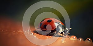 Red ladybug macro shot