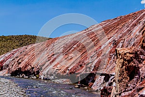 Red lagoon. Laguna Roja, Altiplano Chileno