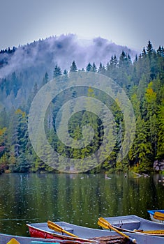 The Red Lake in Romania - vertical