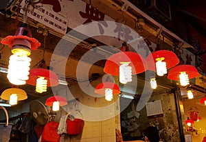 Red lamps in Hong Kong