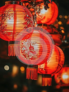 Red Lantern Ceiling Decoration