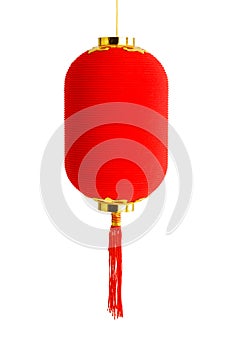 Red lantern for Chinese New Year isolated on white