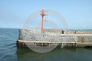 Red lantern on port entry