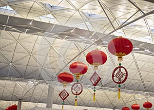 Red lanterns and the chinese knot