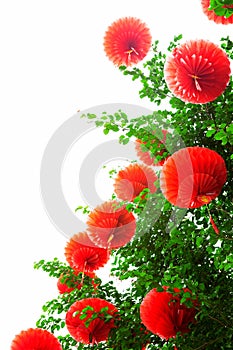 Red lanterns for chinese new year