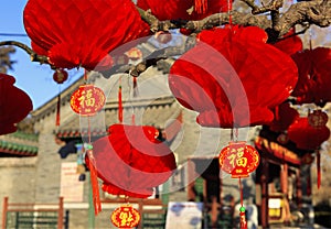 Red lanterns, Chinese New Year decorations