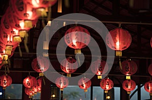 Red lanterns, oriental charm