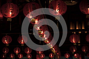 Red lanterns, oriental charm