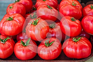 Red large tomatoes