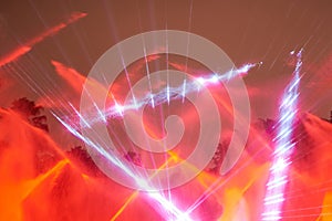 Red laser disco show