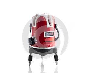Red laser level tool,  on white