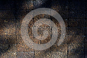 Red Laterite brick stone with shadow.