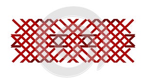 Red Lattice Geometric Pattern Background, vector design Generative AI