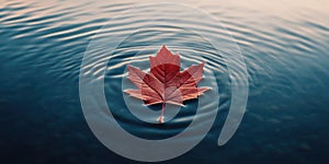 Red Leaf Floating Water