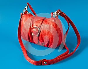 Red leather bag