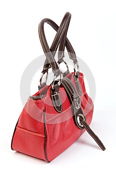 Red leather bag