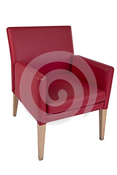 Red leather chair