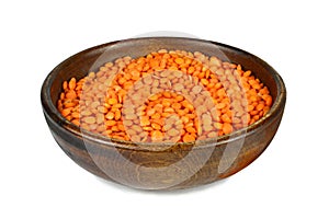 Red lentil beans in bowl