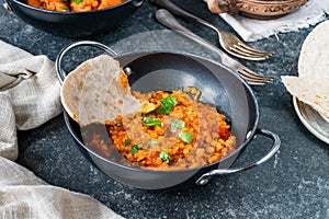 Red lentil dhal curry