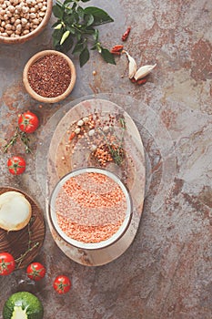 Red lentil soup with Chickpeas and Quinoa