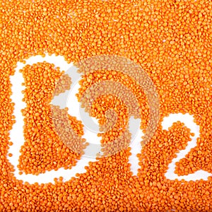 Red lentils are high in vitamin B12