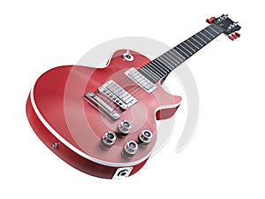 Red Les Paul electric guitar