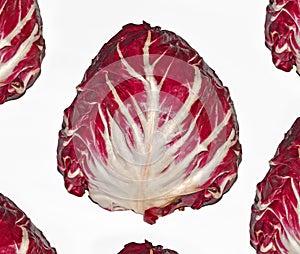 Red lettuce isolated