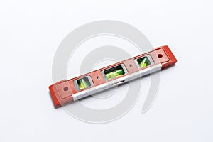 Red level tool isolated on white