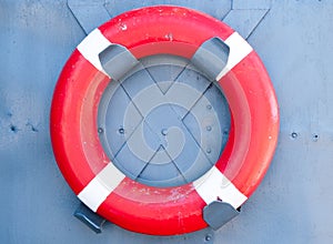 Red life buoy